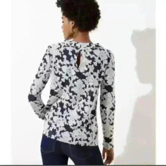 LOFT JACQUARD KNIT TOP SIZE MEDIUM - Picture 2 of 9